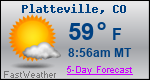 Weather Forecast for Platteville, CO