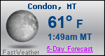 Weather Forecast for Condon, MT