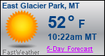 Weather Forecast for East Glacier Park, MT