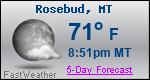 Weather Forecast for Rosebud, MT
