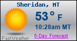 Weather Forecast for Sheridan, MT