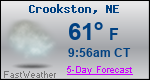 Weather Forecast for Crookston, NE