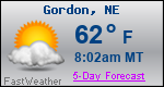 Weather Forecast for Gordon, NE