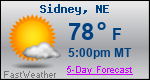 Weather Forecast for Sidney, NE