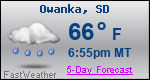 Weather Forecast for Owanka, SD