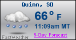 Weather Forecast for Quinn, SD