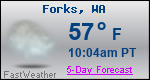 Weather Forecast for Forks, WA