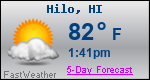 Weather Forecast for Hilo, HI