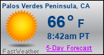 Weather Forecast for Palos Verdes Peninsula, CA