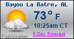 Weather Forecast for Bayou La Batre, AL