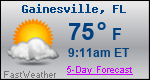 Weather Forecast for Gainesville, FL