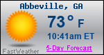 Weather Forecast for Abbeville, GA