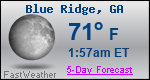 Weather Forecast for Blue Ridge, GA