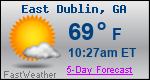 Weather Forecast for East Dublin, GA
