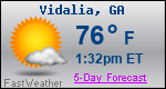 Weather Forecast for Vidalia, GA