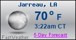 Weather Forecast for Jarreau, LA