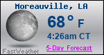 Weather Forecast for Moreauville, LA
