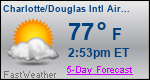 Weather Forecast for Charlotte/Douglas International Airport, NC