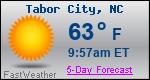Weather Forecast for Tabor City, NC