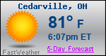 Weather Forecast for Cedarville, OH