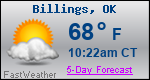 Weather Forecast for Billings, OK