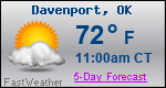 Weather Forecast for Davenport, OK