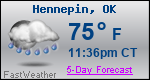 Weather Forecast for Hennepin, OK
