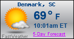 Weather Forecast for Denmark, SC