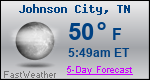Weather Forecast for Johnson City, TN