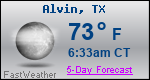 Weather Forecast for Alvin, TX