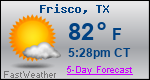 Weather Forecast for Frisco, TX