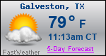 Weather Forecast for Galveston, TX