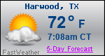 Weather Forecast for Harwood, TX