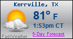 Weather Forecast for Kerrville, TX