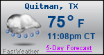Weather Forecast for Quitman, TX