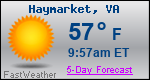 Weather Forecast for Haymarket, VA