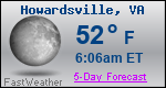 Weather Forecast for Howardsville, VA