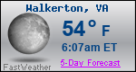 Weather Forecast for Walkerton, VA