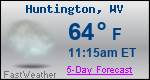Weather Forecast for Huntington, WV