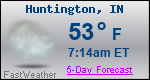 Weather Forecast for Huntington, IN