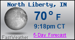 Weather Forecast for North Liberty, IN