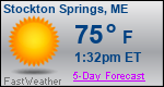 Weather Forecast for Stockton Springs, ME