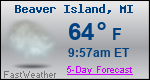 Weather Forecast for Beaver Island, MI