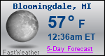 Weather Forecast for Bloomingdale, MI