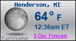 Weather Forecast for Henderson, MI