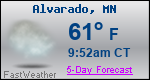 Weather Forecast for Alvarado, MN