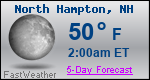 Weather Forecast for North Hampton, NH