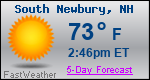 Weather Forecast for South Newbury, NH