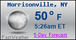 Weather Forecast for Morrisonville, NY
