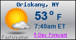 Weather Forecast for Oriskany, NY